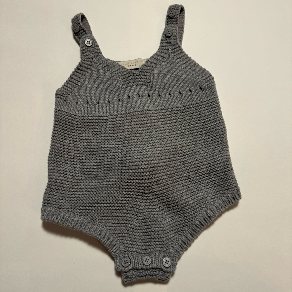 Stella McCartney Kids Gray Knit Romper
